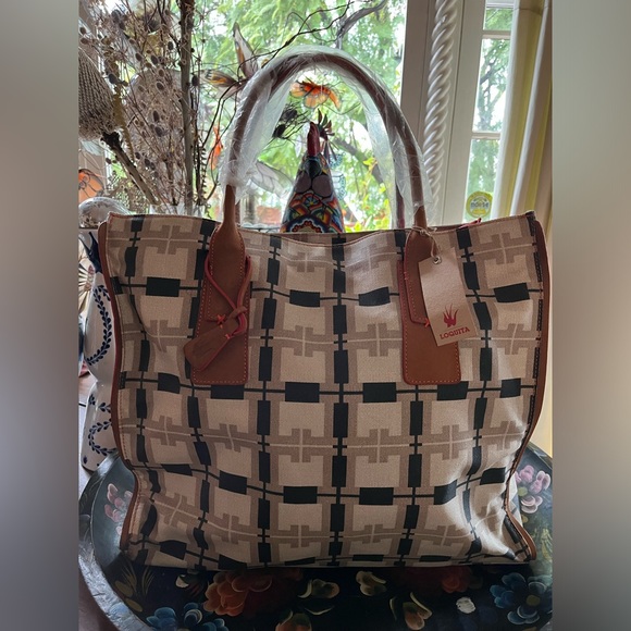Loquita tote travel bag with abstract print new with tags designer - Picture 1 of 5